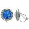 Crystalized with Dreamtime Crystal Clip-On Earrings for Dance Sapphire/Crystal AB 13mm