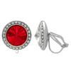Crystalized with Dreamtime Crystal Clip-On Earrings for Dance Scarlet/Crystal 15mm