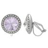 Crystalized with Dreamtime Crystal Clip-On Earrings for Dance Smoky Mauve/Crystal 13mm