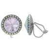 Crystalized with Dreamtime Crystal Clip-On Earrings for Dance Smoky Mauve/Crystal AB 17mm