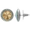 Crystalized with Dreamtime Crystal Stud Earrings for Dance Crystal Golden Shadow/Crystal AB 17mm