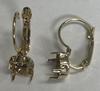 Empty Leverback Earrings for Dreamtime Crystal 1028 or 1088 ss39 Gold