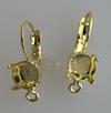 Empty Cup Chain Earrings Hand Set Stones ss39 Lever Back for Dreamtime Crystal 1088 8mm Pair Gold