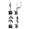 Empty Jewelry Earrings Setting for Dreamtime Crystal 1088 ss39. Antique Silver Pair