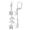 Empty Jewelry Earrings Setting for Dreamtime Crystal 1088 ss39. Shiny Silver Pair