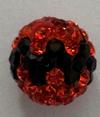 Round Pave Bead with 2.0mm hole, Alora Crystals Hyacinth/Jet 8 mm