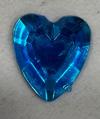 Acrylic Flatback Rhinestones Heart Shaped 15mm Aqua