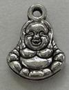 Buddha Charm-Silver 9x11mm
