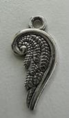 Angel Wing Charm, Base Metal Plated in Imitation Rhodium
