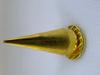 Screw Back Cone Spike 7mm Gold