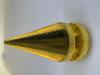 Screw Back Cone Spike 15mm Gold