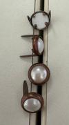 Dreamtime Crystal Bling in the Ring White Pearl in Antique Copper ss34