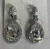 Pear Shaped Crystal Framed in Crystal AB Dangle Earring