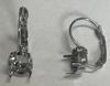 Empty Leverback Earrings for Dreamtime Crystal 1028 or 1088 ss39 Imitation Rhodium