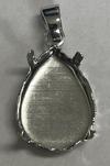 Pendant/Charm Pear 30x20 Silver