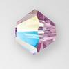 Preciosa 451 69 302 Bicone Bead 6mm Light Amethyst Glitter 