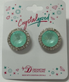 Crystalized with Dreamtime Crystal Stud Earrings for Dance Crystal Soft Mint Ignite/Crystal 19mm