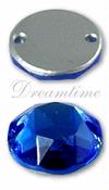 Dreamtime Crystal 3202/2 Round Sew-on Sapphire 9mm