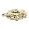 Iron On Domed Textured Metal Nailheads 4mm Antique Gold/Black (Pearl Studs)
