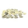 Iron On Domed Textured Metal Nailheads 4mm Black/Gold (Pearl Studs)