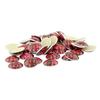 Iron On Domed Textured Metal Nailheads 6mm Red/Dark Red (Pearl Studs)