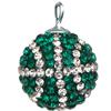 Large Basketball Pendant - Emerald/Crystal