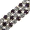Metal Set Rhinestone Banding 3 Row