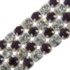 Metal Set Rhinestone Banding 4 Row