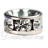 Rhinestone Rondelles - Metal Spacers