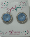 Crystalized with Dreamtime Crystal Stud Earrings for Dance Crystal Sky Ignite/Crystal 19mm