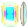 Bling! Crystal Large Emerald Cut Faceted Fancy Stone, Crystal AB 27x18mm