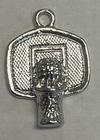 Silver Basketball Hoop Charm