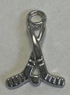 Silver Hockey Stick Charm