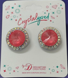Crystalyzed with Dreamtime Crystal Stud Earrings for Dance Crystal Dahlia Ignite/Crystal AB 19mm