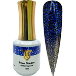 Tino Vo Glitter Top Coat, Blue Dream