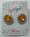Crystalyzed with Dreamtime Crystal Stud Earrings for Dance Crystal Mango Ignite/Crystal AB 19mm