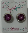 Crystalyzed with Dreamtime Crystal Stud Earrings for Dance Crystal Orchid Ignite/Crystal AB 19mm