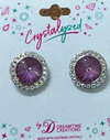 Crystalized with Dreamtime Crystal Stud Earrings for Dance Orchid Ignite/Crystal AB 17mm