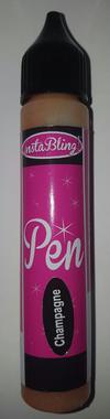 InstaBling Pen Adhesive with Glittery Shine in it! Champagne