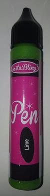 InstaBling Pen Adhesive with Glittery Shine in it! Lime