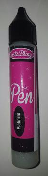 InstaBling Pen Adhesive with Glittery Shine in it! Platinum