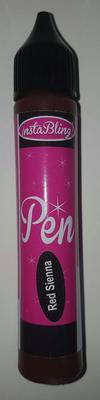 InstaBling Pen Adhesive with Glittery Shine in it! Red Siena