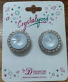 Crystalized with Dreamtime Crystal Stud Earrings for Dance Crystal Powder Blue/Crystal 19mm