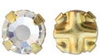 Preciosa 7193/9211 Rose Montees 12ss Crystal - Gold
