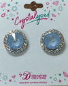 Crystalized with Dreamtime Crystal Stud Earrings for Dance Crystal Sky Ignite/Crystal AB 17mm