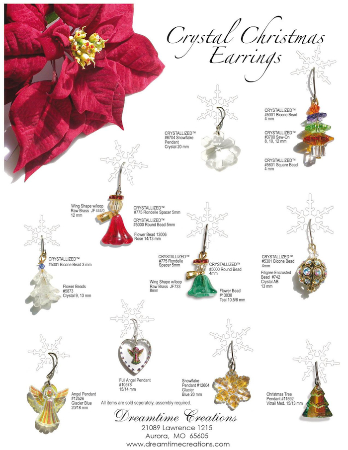 Crystal Christmas Earrings